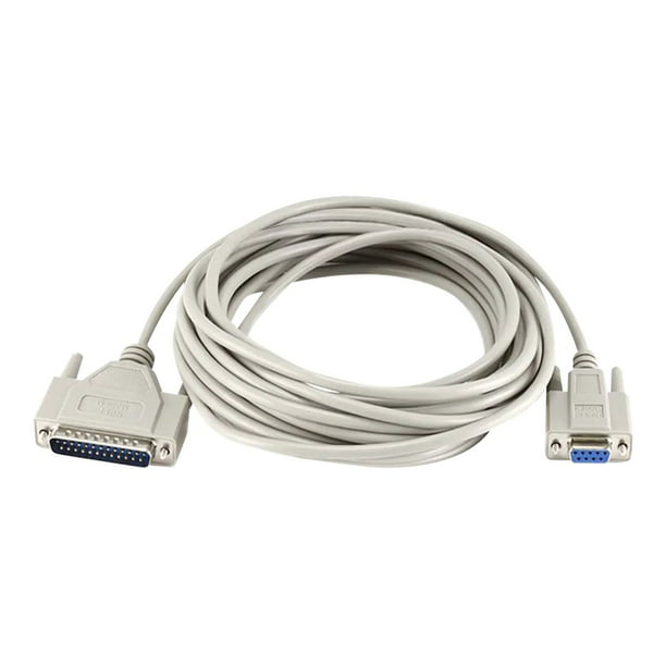 25ft AT Modem DB9F/DB25M Molded Cable Electronics 